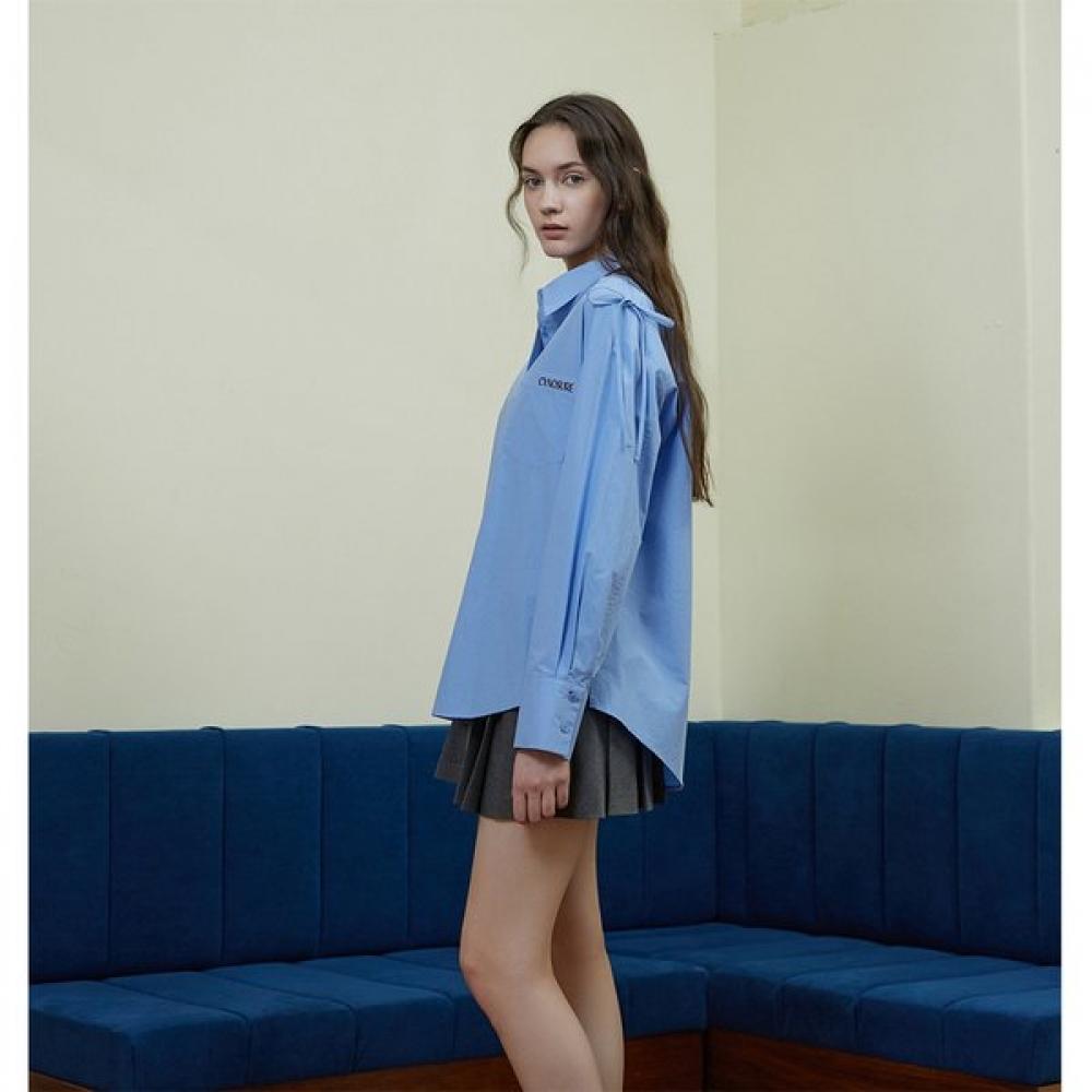 Egoist Oversized Drop Shoulder Long Blouse Er4wb961 WH/FF