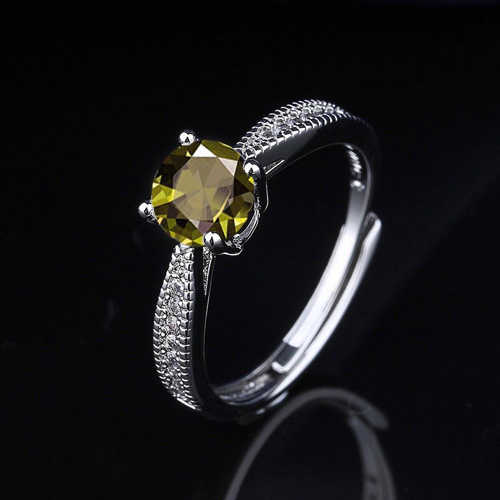 2026 Exquisite Ring Classic Four-claw One-carat Moissanite Light Luxury Proposal Ring