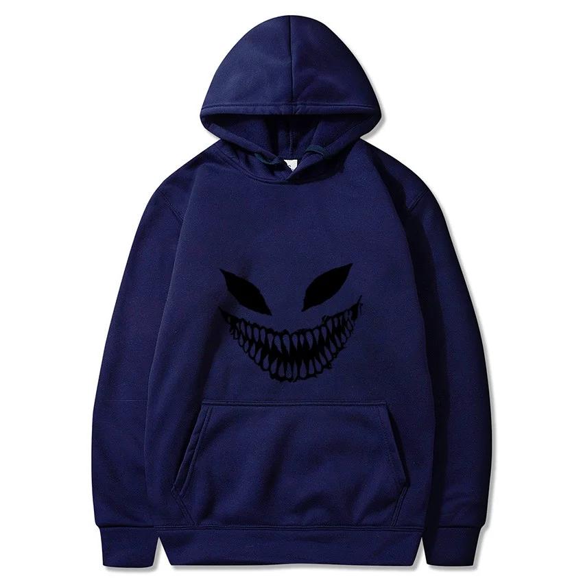 2025 Autumn/Winter Pain Venom Mask Printed Hoodie Academy Classic Hoodie Daily Fashion Casual Long Sleeve Warm Hoodie