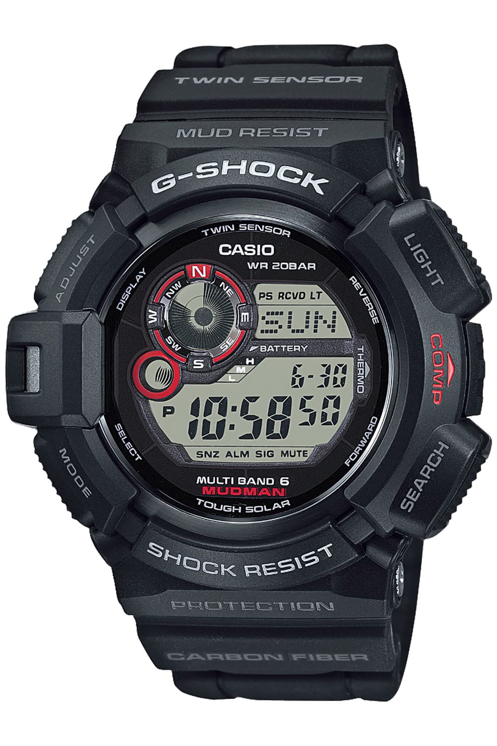 

Годинник Casio MUDMAN Solar Чорний G-Shock Радіокерований GW-9300-1JF