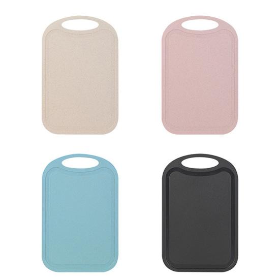 Double-Sided Cutting Board with Non-Slip Handle Lightweight Plastic Chopping Board Dormitory Kitchen Essentials for Fruit Meat