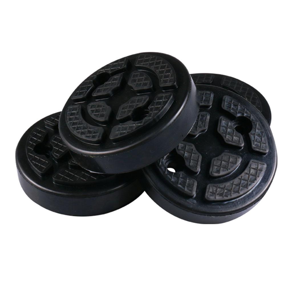 Universal Rubber Jack Pad Slotted Jack Pad Adapter Frame Rail Protector Slotted Frame Black/Yellow