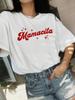 Unisex American Retro Graphic Tshirt Mamacita Red Vintage Letter Print Crew Neck Short Sleeve Breathable Versatile Casual Everyday Outfit Tee