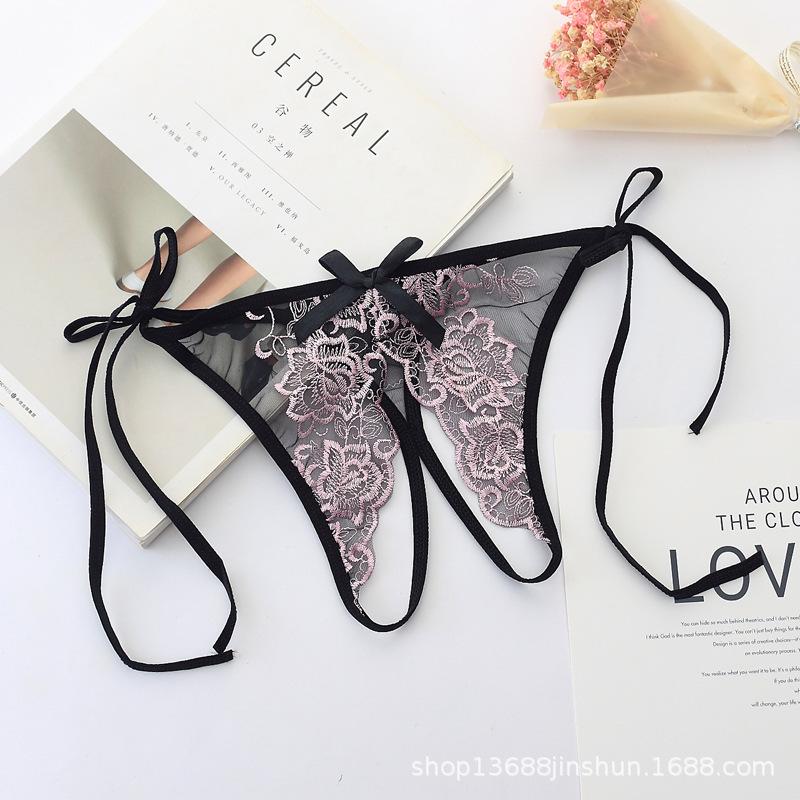 7color Gift beautiful lace leaves Women's Sexy lingerie Thongs G-string Underwear Panties Briefs Ladies T-back 1pcs/Lot JS668