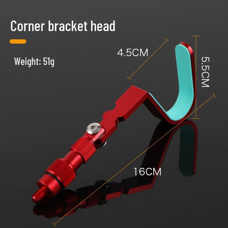 Black Outdoor Corner Rod Holder: Big Fish Pod Bracket for Competition Fishing