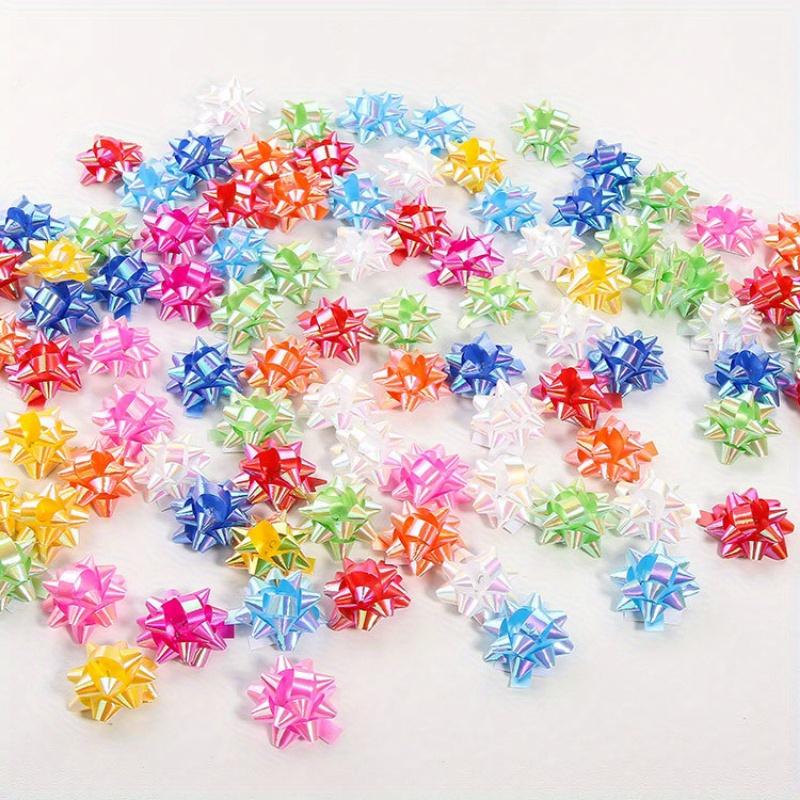 100pcs/bottle, Mini Bow for Gift Wrapping, 2.5cm, Shiny Plastic Bow, for Valentine's Day, Birthdays and Weddings, Perfect for Party, Bridal Shower