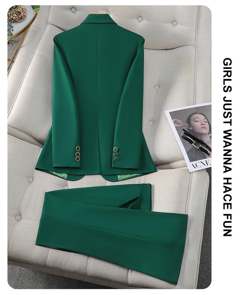 2026 Modischer Khaki-Blazer mit Temperament für Damen - Professionelles Frühjahrs-/Herbst-Anzug für Jahresversammlungen