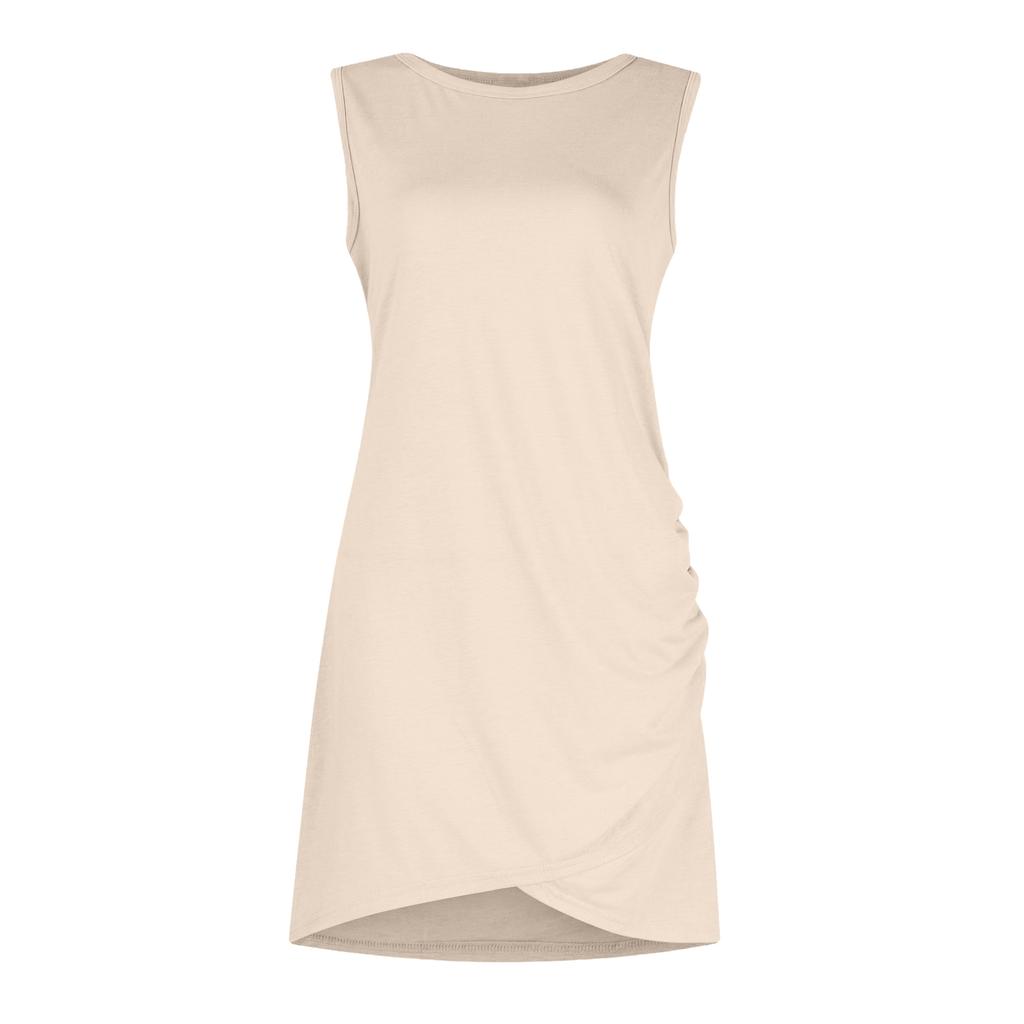 Womens Summer Dresses Sleeveless Ruched Bodycon Mini Dress for Summer Dresses for Women and Vacation Dresses for Women 2026 Beach Dresses for Women