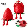 Paper Clip Holder for Desk 3D Printed Articulated Strawberry Storage Box, Cute Figurine with Funny Desktop Ornaments Movable Limbs, Mini Trinket