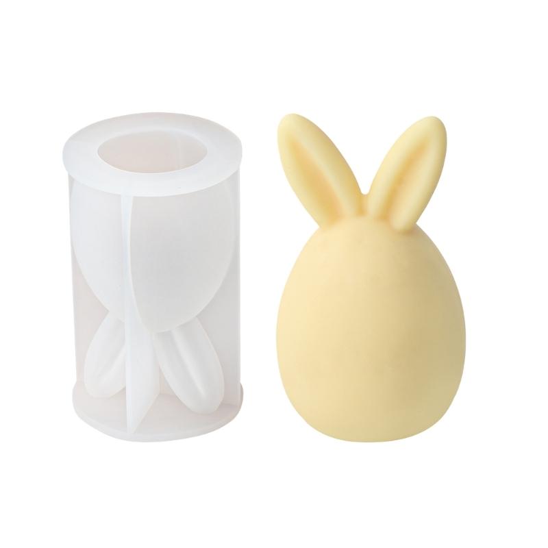 Easter Silicone Candle Molds 3D Eggs Rabbit Aromatherapy Soap Plasters Resin Mould Candle Making Supplies Home Decorations