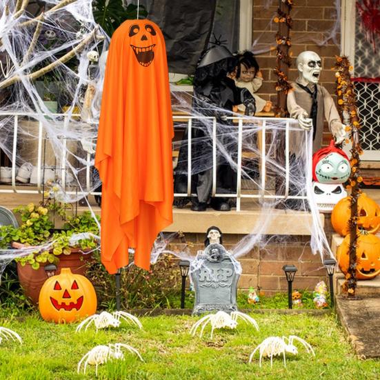 Yousheng LED Halloween Hanging Ghost Decoration Horror Light-up Flying Cloth Ghost for Outdoor Porch Tree Patio Yard Front Door Decor