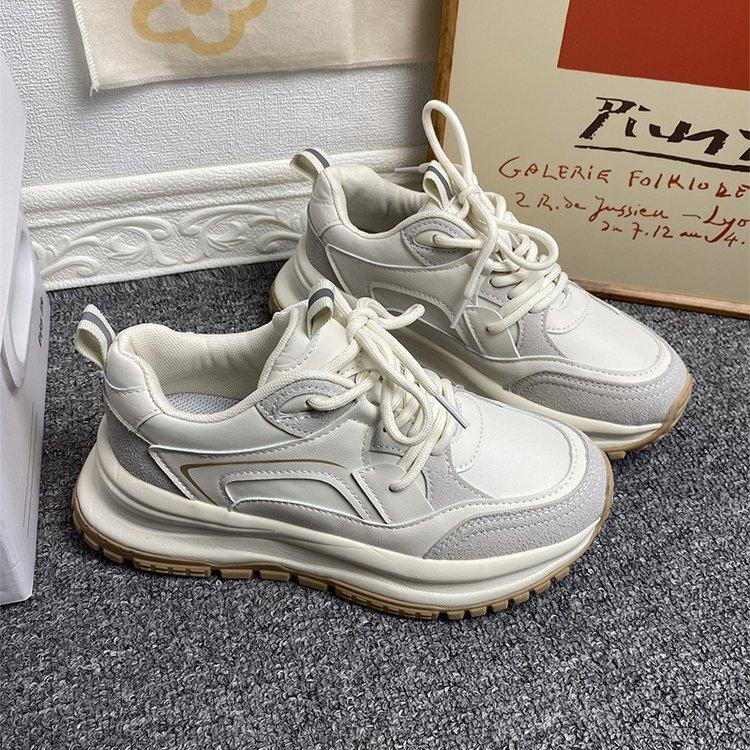 Platform dad shoes spring and summer new casual height increase lightweight student sports running shoes