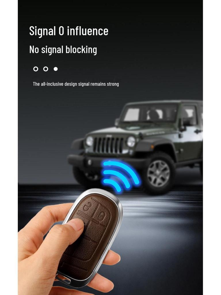 Jeep Key Cover Compatible with Compass, Cherokee, Commander, Grand Cherokee Key Shell