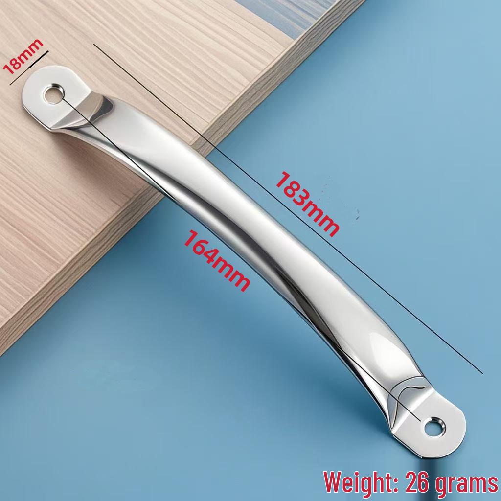 Curved Stainless Steel Handle for Cabinet, Drawer, or Door