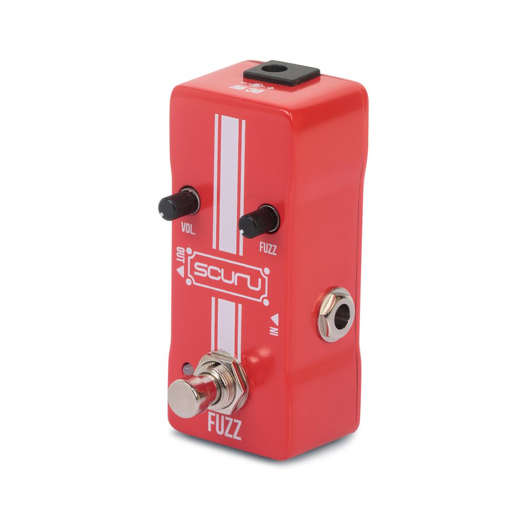 SCURU Guitar Fuzz Effects Pedal VOL/FUZZ Versatile Sound DC 9V 6.35mm Input/Output Interface Mini