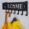 Wandmontierter Schlüsselhalter Ständer Sweet Home Schwarz Aufbewahrungsorganizer Mantel Kleidung Handtuch Hängehaken Aufhänger zur Heimdekoration