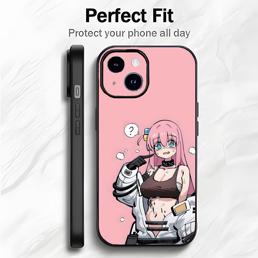 Fun Japanese Anime B-BOCCHI THE ROCK! Phone Case Phone Case Soft Packaging Lightweight For iPhone17 16 15 14 13ProMax