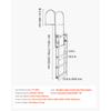 SucceBuy 5 Steps Retractable Dock Ladder Pontoon Boat Swim Ladder with Non-Slip Steps Adjustable Height for Boat Marine Boarding