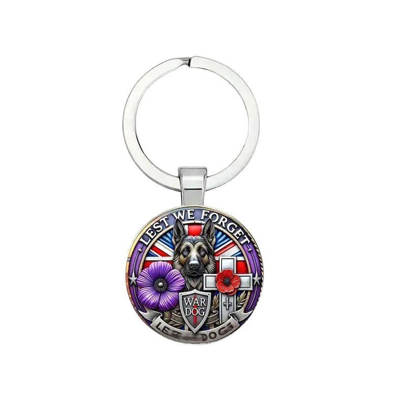 

Saint Alloy Round Keychain Anniversary Gift Ornament One Size фиолетовый