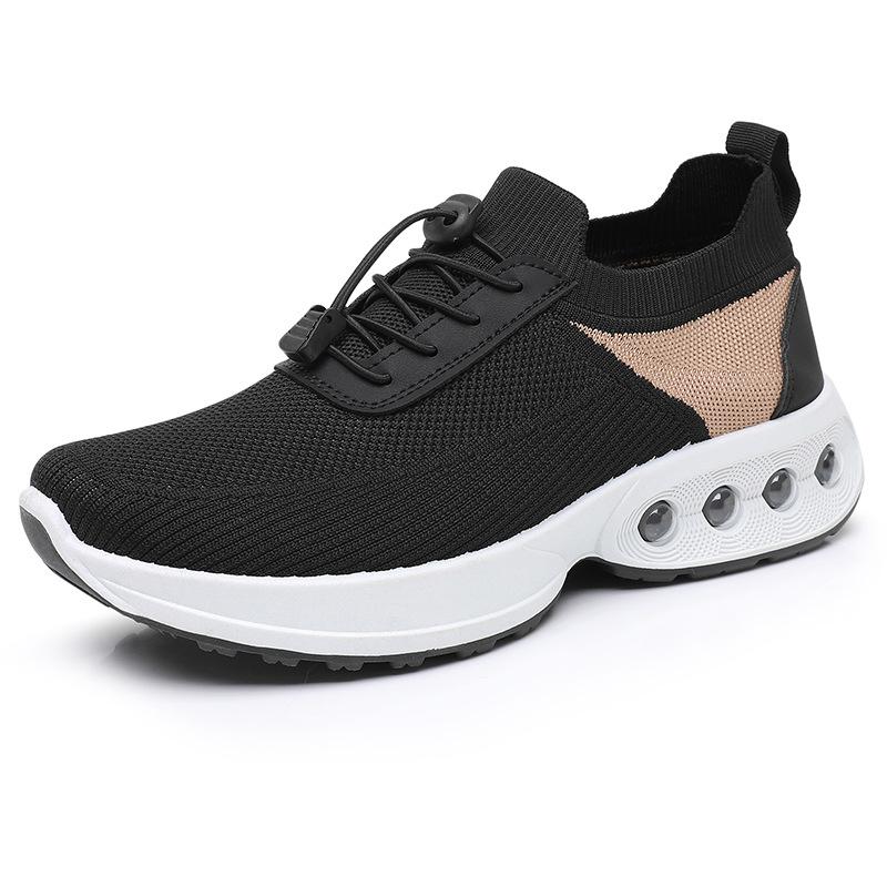 

Fashion Men Shoes 2025 Spring Autumn New Comfortable Lightweight Fly Weave Casual Shoes Breathable Mesh Non Slip Men Platform Sneakers 40 чёрный