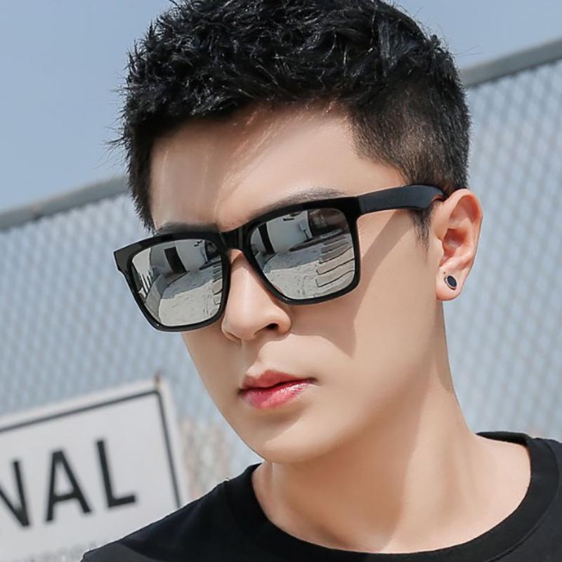 2022 Men's Trendy Square Sunglasses with Colorful Mercury Lenses for Street Style