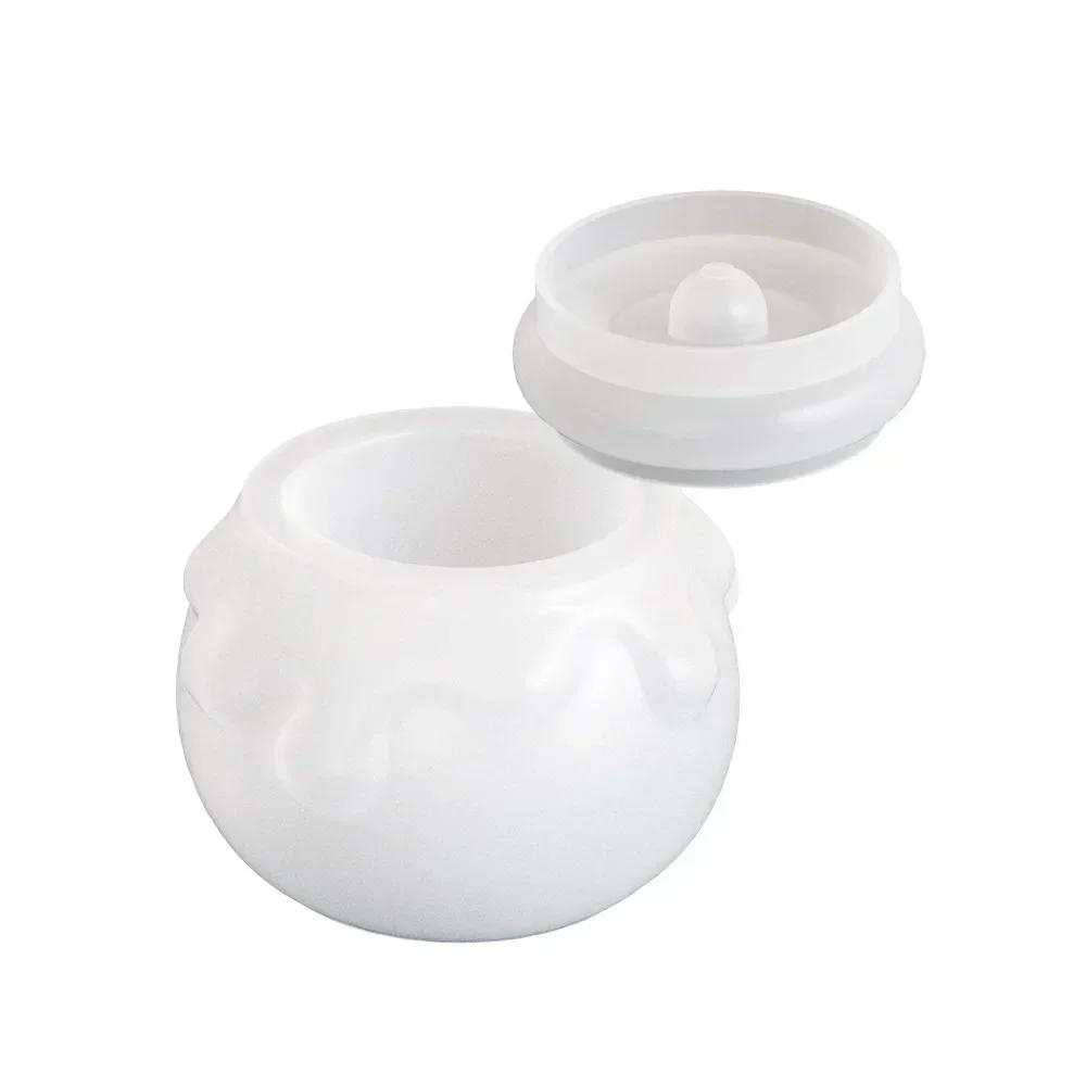 Candle Cup Jewelry Ornaments Silicone Mold Candle Holder DIY Drip Resin Gypsum Cream Honey Jar Storage Box