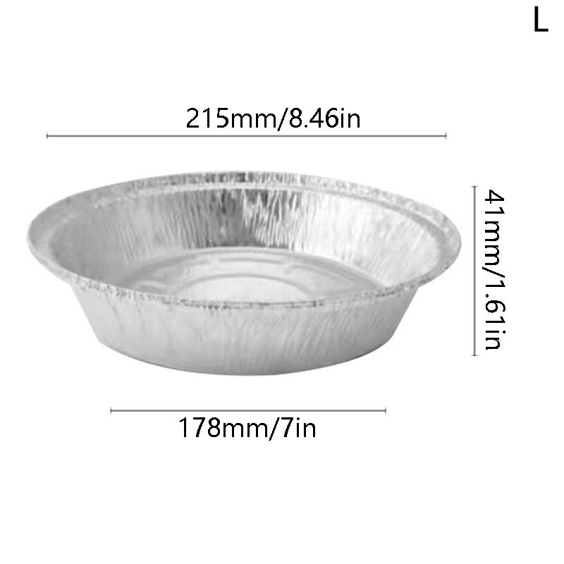 10Pcs 6/7/8/9 Inch Round Tin Foil Pie Dish Tin Cake Tray Baking Pans Bake Cases