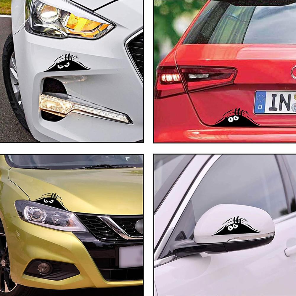 Peeking Monster Scary Eyes Car Sticker Peeking Elf Vinyl Decal Angry Peeping Devil Eyes Sticker for Car Motorcycle Decoration