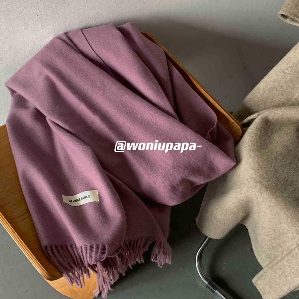 Scarf Girls Winter Solid Color Scarf Long Scarf Shawl Dual-Purpose Couple Men