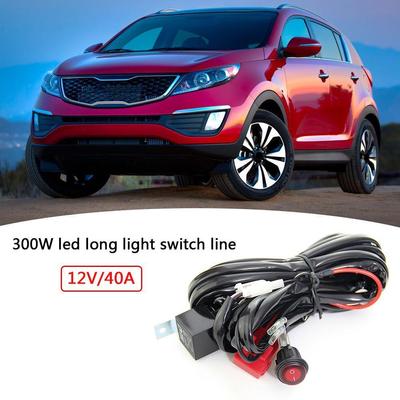 12 V 40 A LED-Lichtleisten-Kabelbaum-Kit, wasserdichter Ein-/Aus-Schalter, Lichtleisten-Kabelbaum, Licht, runder Schalter für Auto, Boot, LKW