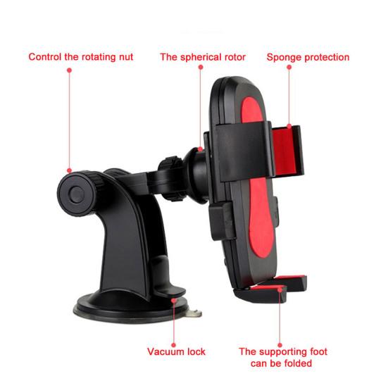 Suport rotativ pe parbriz al vehiculului cu aspirație Suport telefon auto Suport Leagăn