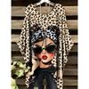2026 Nueva Camiseta de Mujer Moda Leopardo Estampado 3D Tops Verano Sexy Cuello Redondo Manga Corta Camiseta Calle Casual Holgada Ropa de Mujer