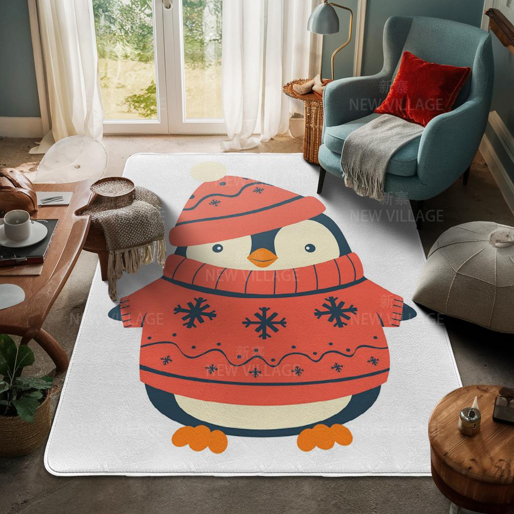 House Entrance Carpet Home Door Mat Living Room Bath Foot Bathroom Non-slip Water Absorption Rugs Bath Merry Christmas Winter