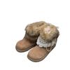 Schneestiefel Winter dicksohlig Retro Samt Niedlich Mori Haar Röhre Absatz Nische Warm Baumwollschuhe Mao Mao Stiefel