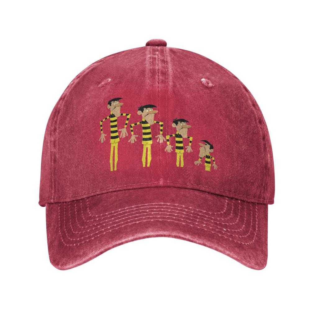 Classic Lucky Luke Daltons Yellow Child Escape Prison Baseball Cap Unisex Style Distressed Cotton Snapback Cap Outdoor Hats Cap