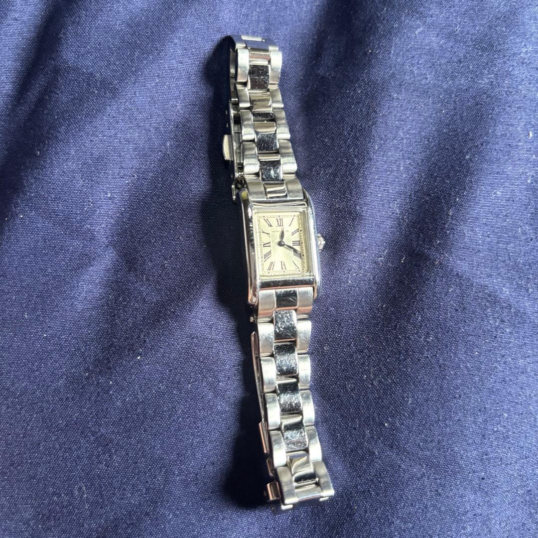 Used United Arrows Square Metal Watch Silver