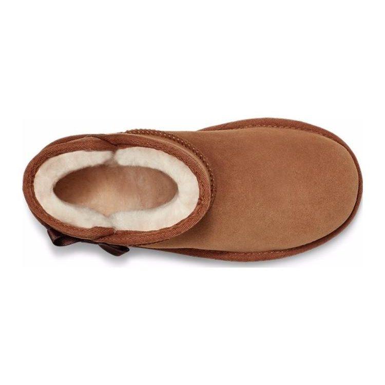 UGG Cow Suede Waterproof And Warm Snow Boots Kids' Chestnut Brown 1118888K-CHE