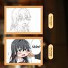 23cm/9.06in 3D Anime Figure Light Painting Yukinoshita Yukino Photo Frame Led Night Bedroom Table Lamps Decorative Holiday Gifts