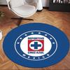 Cruz Azul (1) Round Office Rug Decorative Floor Rug for Office Bedroom Living Room and Home Space