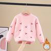 Girls Sweater Velvet Bottoming Shirt Children Clothing Knitted Pullover Baby Sweaters