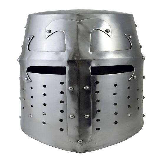 Brass Nautical Medieval Sugarloaf Great Helm Crusader Knight Helmet