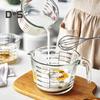 Glass Measuring Cup with Handle & V-Shaped Spout Shot Glass Espresso Jugs Transparent Scale Ounce Measure Jugs Mixing Mug for Bar Party Wine Milk