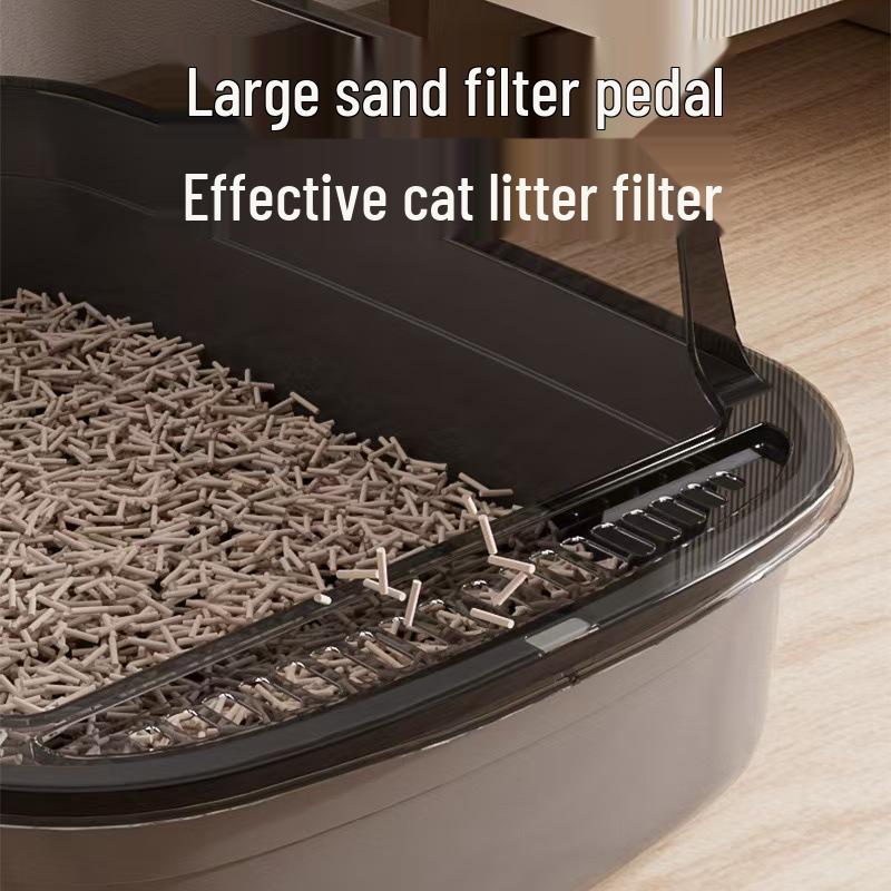 Large Anti-Splash Open Cat Litter Box