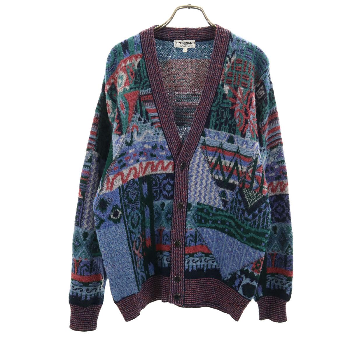 

PREMA by CailoLana 90-е годы Сделано в Италии Старый комбинезон с ручками Кардиган вязаный с V-образным вырезом и длинным рукавом Мужской Б/У