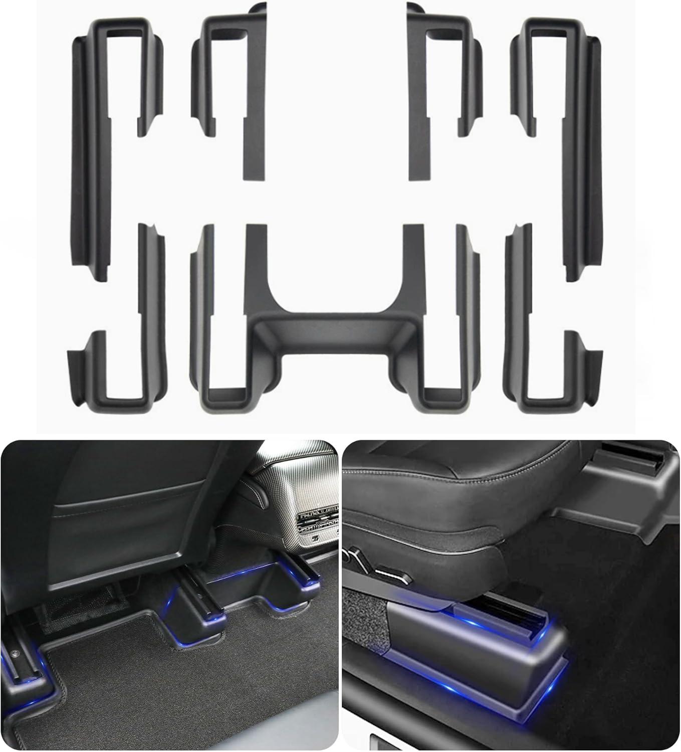 

7PCS Auto Seat Slide Rail Cover for Tesla Model Y Juniper 2025 2026 Under Seat Wrap Corner Guards Slide Rail Protector Kit Full