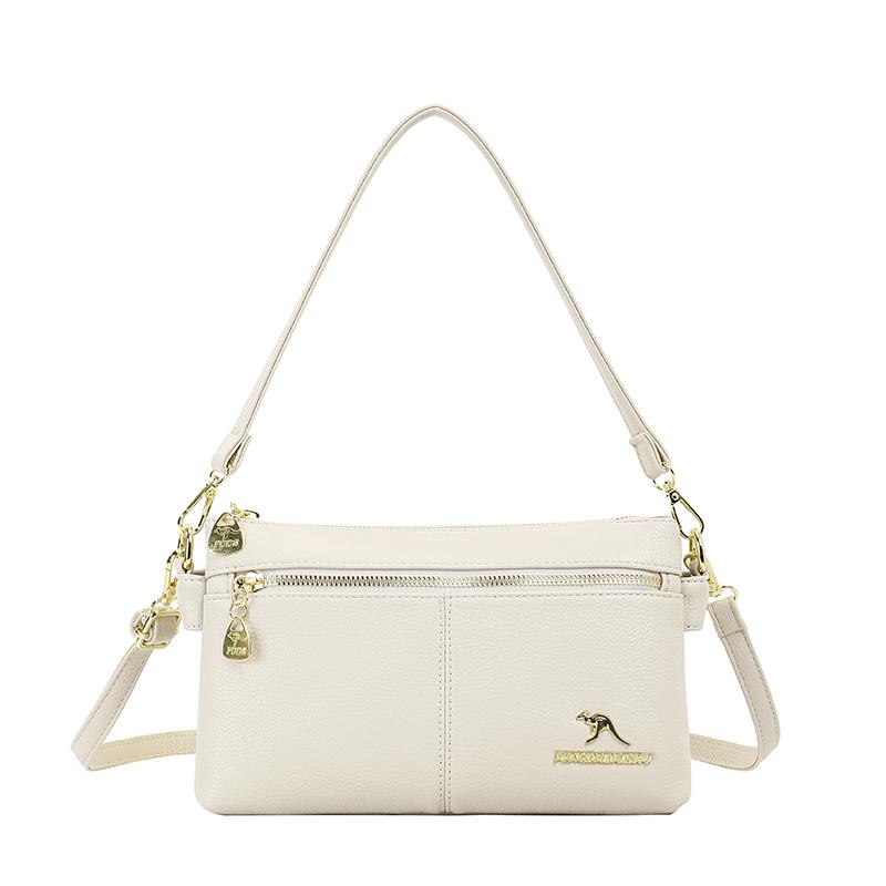 Stylish Crossbody Bag with Multiple Zip Pockets and Secure Closure