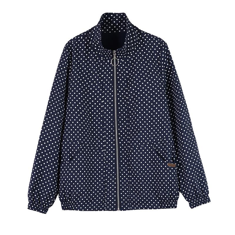 

Повседневная куртка с воротником-стойкой среднего возраста, женская весенне-осенняя короткая свободная куртка на молнии