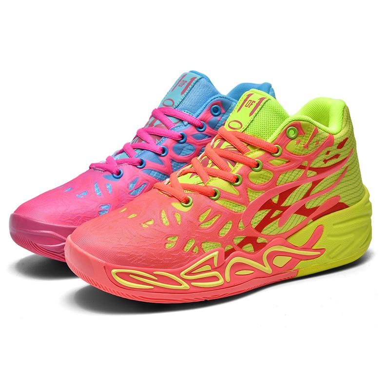 Mandarin duck basketball shoes, new sports boots, three-ball 4th generation, male and female couples, students, actual basketball shoes