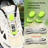 Reflective No-Tie Shoelaces, Elastic Quick Lock Laces Lazy Replacement Laces for Sneakers Running & Daily Wear Unisex Adult Kids
