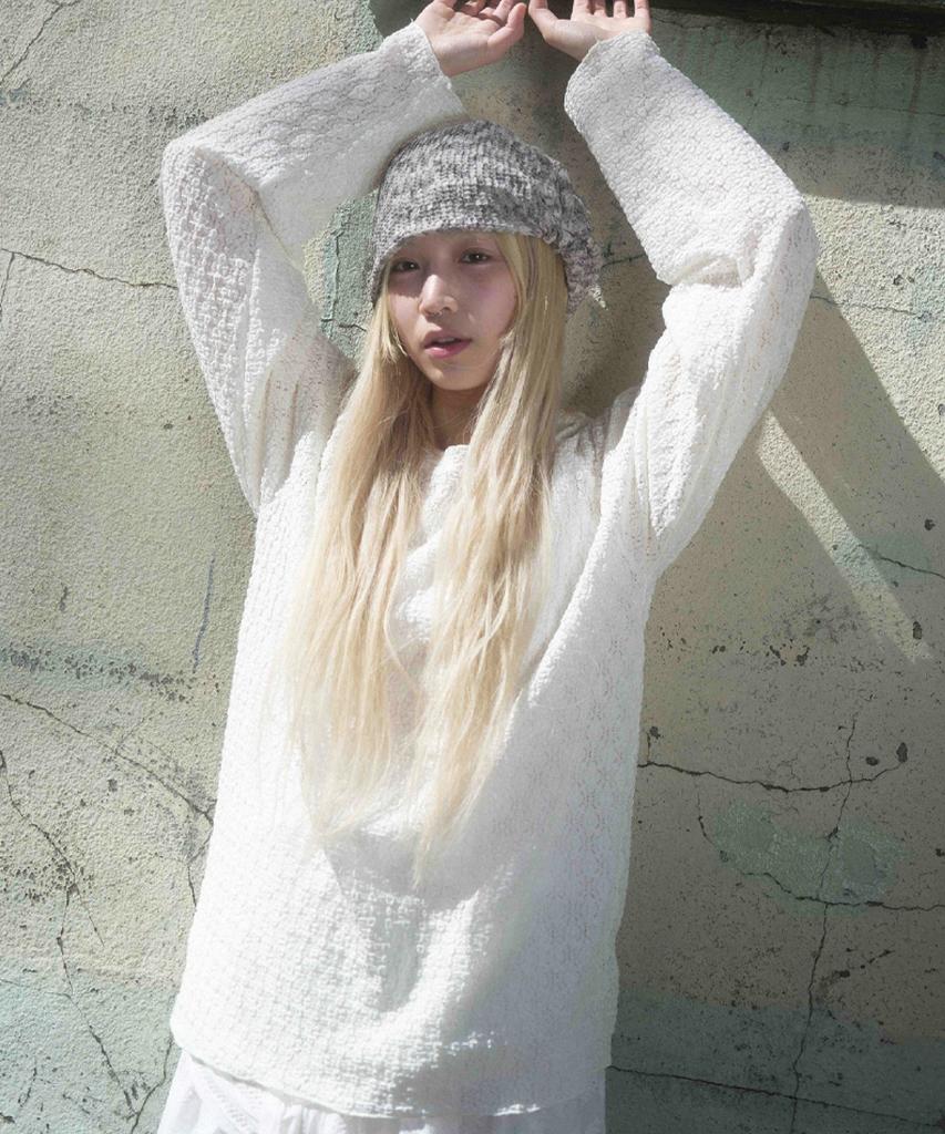 KOOKEESEE Crumble Lace Tee (Ivory)